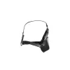 Маска-кляп Head Harness with Mouth Cover and Solid Ball Gag - Black