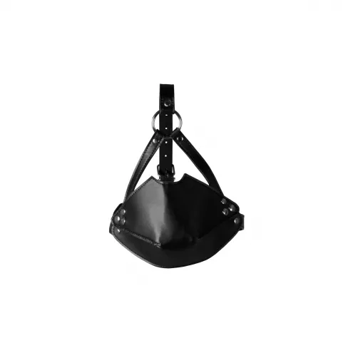 Маска-кляп Head Harness with Mouth Cover and Solid Ball Gag - Black