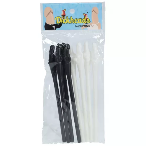 Соломинки для пар - чорно-білі Couples Straws
