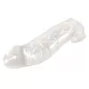 Насадка на пенис Crystal Clear Penis Sleeve With Extension + Ball Ring Medium, прозрачная