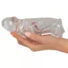 Насадка на пенис Crystal Clear Penis Sleeve With Extension + Ball Ring Medium, прозрачная