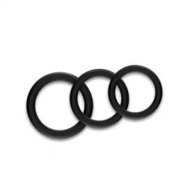 Набор эрекционных колец на пенис Triple black - 5