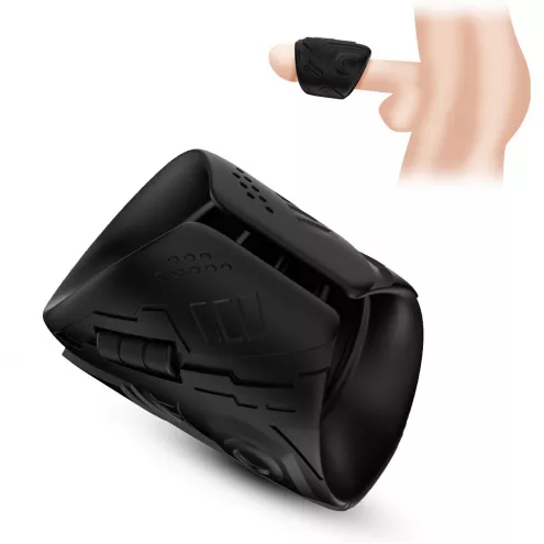 Насадка на пенис Mechwarrior Black, 9 vibration functions