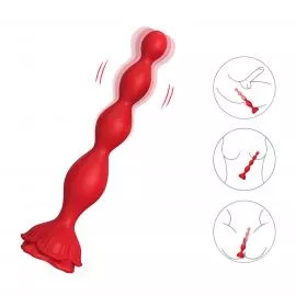 Анальний стимулятор Rosestick Red, 9 vibration functions - 2