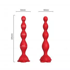 Анальний стимулятор Rosestick Red, 9 vibration functions - 6