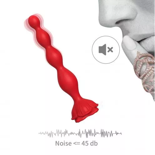 Анальний стимулятор Rosestick Red, 9 vibration functions