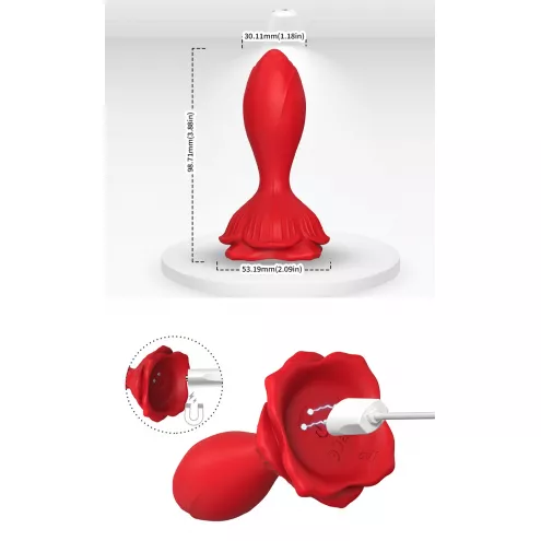 Анальний стимулятор Rosenberg Red, 9 vibration functions