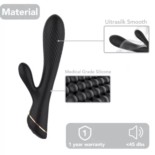 Вибратор Hare Black, 9 vibration functions