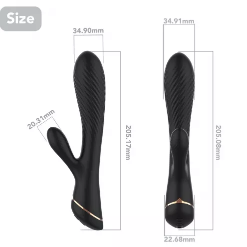 Вибратор Hare Black, 9 vibration functions