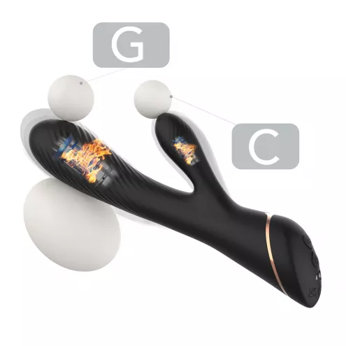 Вибратор Hare Black, 9 vibration functions