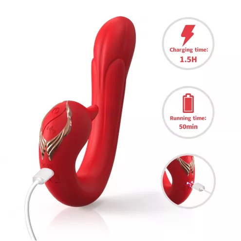 Вібратор Swan Red, 9 vibration functions