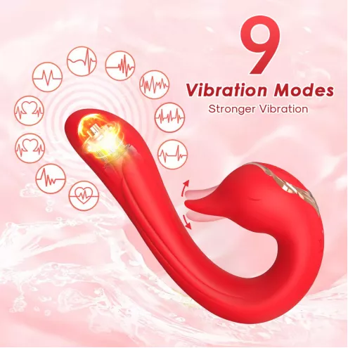 Вібратор Swan Red, 9 vibration functions