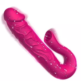 Подвійний вібростимулятор Realistic Tongue Stimulating - 10