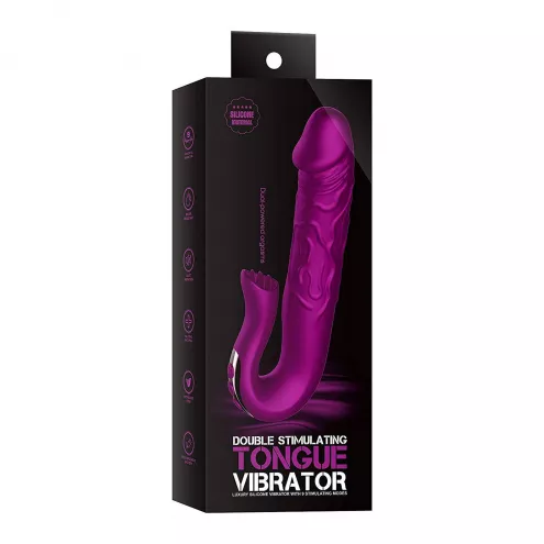 Двойной вибростимулятор Realistic Tongue Stimulating