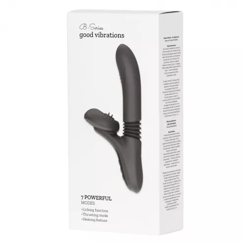 Вібратор для подвійної стимуляції Silicone Vibrator 7 Powerful Modes - Licking,Thrusting and Heatin