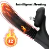 Вібратор для подвійної стимуляції Silicone Vibrator 7 Powerful Modes - Licking,Thrusting and Heatin