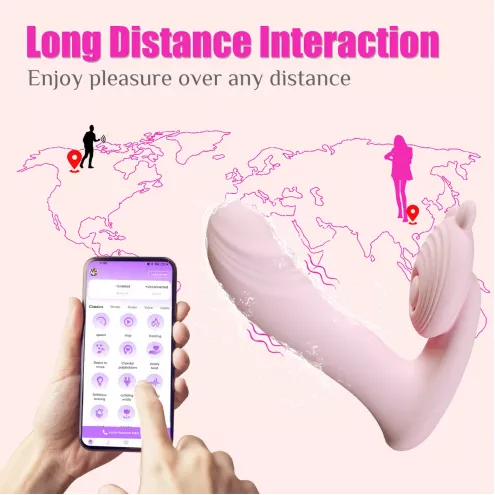 Вибромассажер Silicone Vibrator 3 Speeds, 6 Frequencies, Finger Function, Heating + APP Control