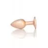 Анальная металлическая пробка Plug-Jewellery Pearl Gold PLUG- Clear S