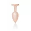 Анальная металлическая пробка Plug-Jewellery Pearl Gold PLUG- Clear S