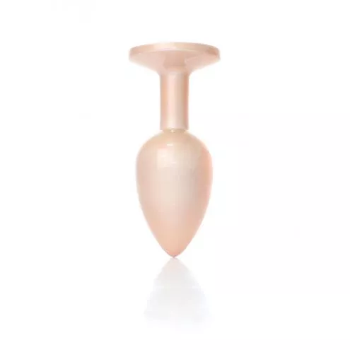 Анальная металлическая пробка Plug-Jewellery Pearl Gold PLUG- Clear S