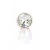 Анальная металлическая пробка Plug-Jewellery Pearl Gold PLUG- Clear S