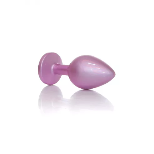 Анальная металлическая пробка Plug-Jewellery Pearl Pink PLUG- Clear M