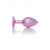Анальная металлическая пробка Plug-Jewellery Pearl Pink PLUG- Clear M