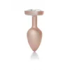 Анальна металева пробка Plug-Jewellery Pearl Gold Heart PLUG - Clear S