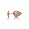 Анальна металева пробка Plug-Jewellery Pearl Gold Heart PLUG- Clear M
