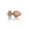 Анальна металева пробка Plug-Jewellery Pearl Gold Heart PLUG- Clear M