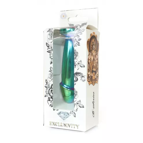 Анальна металева пробка Plug-Jewellery Multicolour Penis PLUG- Clear S