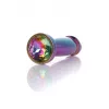 Анальна металева пробка Plug-Jewellery Multicolour Penis PLUG- Clear S