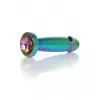 Анальна металева пробка Plug-Jewellery Multicolour Penis PLUG- Clear S