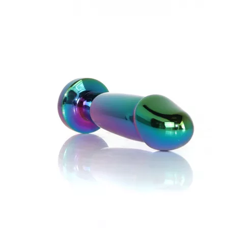 Анальна металева пробка Plug-Jewellery Multicolour Penis PLUG- Clear S