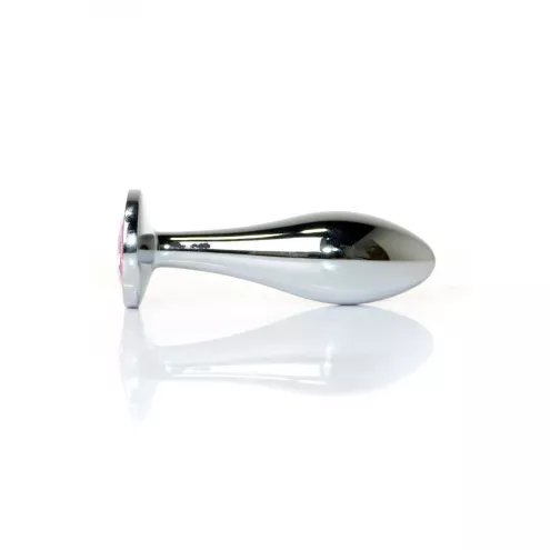 Анальна металева пробка Plug-Jewellery Silver PLUG- Rose M