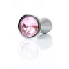 Анальна металева пробка Plug-Jewellery Silver PLUG- Rose M