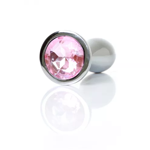 Анальна металева пробка Plug-Jewellery Silver PLUG- Rose M