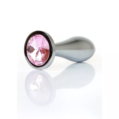 Анальна металева пробка Plug-Jewellery Silver PLUG- Rose M