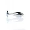 Анальная металлическая пробка Plug-Jewellery Silver PLUG- Light Blue L