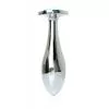 Анальная металлическая пробка Plug-Jewellery Silver PLUG- Light Blue L