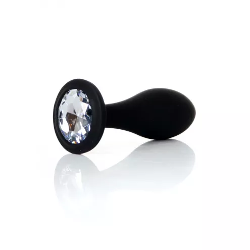 Анальная пробка силиконовая Jewellery Plug Clear - M