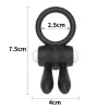 Эрекционное вибро кольцо Power Clit Duo Silicone Cockring Black