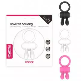 Эрекционное вибро кольцо Power Clit Duo Silicone Cockring Black - 3