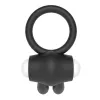 Эрекционное вибро кольцо Power Clit Duo Silicone Cockring Black