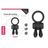 Эрекционное вибро кольцо Power Clit Duo Silicone Cockring Black