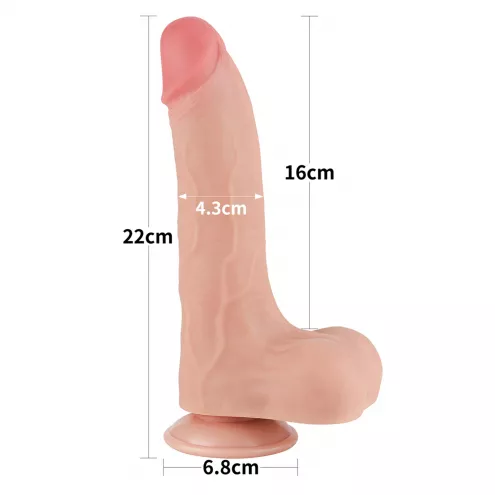 Фалоімітатор 8.5 Sliding Skin Dual Layer Dong Flesh