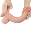 Фалоімітатор Sliding-Skin Dual Layer Dong 9 з мошонкою, тілесний