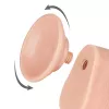 Фалоімітатор Sliding-Skin Dual Layer Dong 9 з мошонкою, тілесний