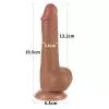 Фаллоимитатор с мошонкой 7.5 Sliding Skin Dual Layer Dong Brown