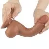 Фаллоимитатор с мошонкой 7.5 Sliding Skin Dual Layer Dong Brown
